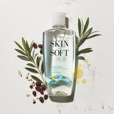 Avon Skin So Soft Original Bath Oil, 17 Fl. oz - Moisturizing Body Oil for Smooth, Soft Skin - Fresh Herbal Scent - All-Natural Ingredients, Suitable for All Skin Types