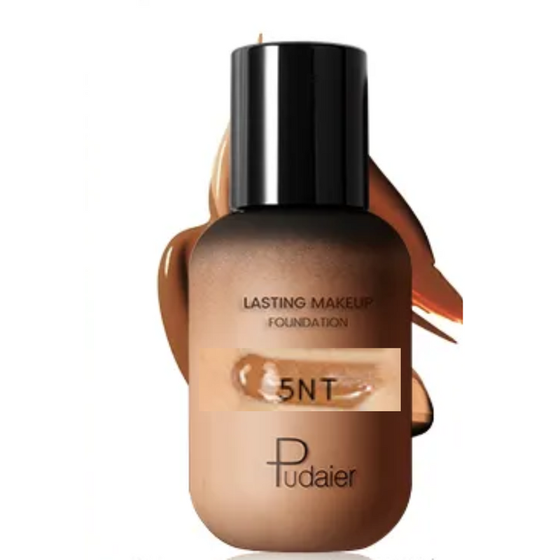 Liquid Foundation (Shade: 5NT (Natural Tanned 5) | 24-Hr Full-Coverage Concealing Foundation for Face & Body - Covers Blemishes, Minimizes Pores, 1 fl. oz