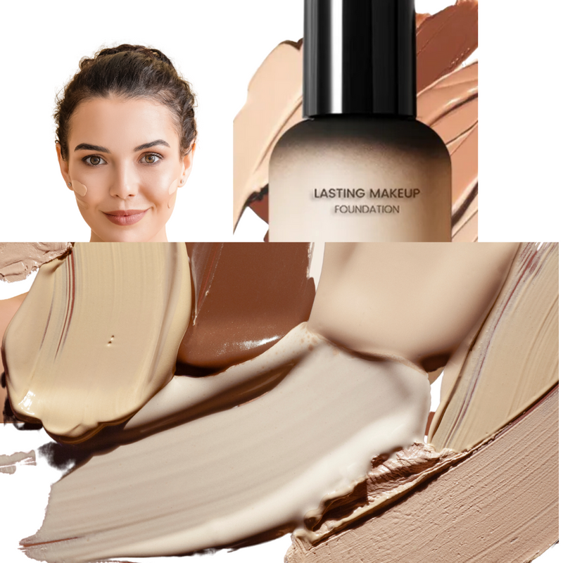 Long-Lasting Face & Body Foundation:(10 various colors) - Invisible Pore Coverage, Blemish Concealer, 1.6 Oz. (packaging may vary)