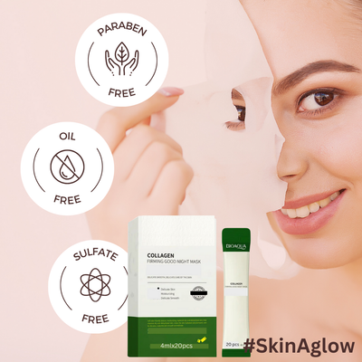 Overnight Collagen Firming Mask for Women – Hydrating Sleep Mask for Wrinkles, Fine Lines & Sagging Skin – Anti-Aging Night Gel Cream for Glowing Skin, 2 oz