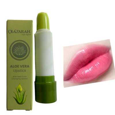 Aloe Vera Lipstick Long Lasting Nourishing Soothing Lip Balm Magic Temperature Color Change Lip Gloss  (4pcs), 2 oz