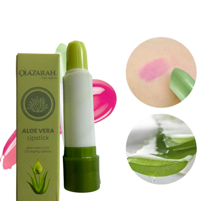 Aloe Vera Revitalizing Color-Changing Lipstick | Hydrating, Anti-Drying & Moisturizing Formula, LOT OF 2, 1 Fl. oz