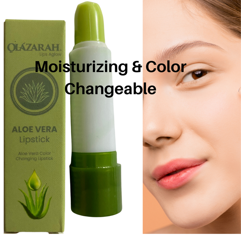 Aloe Vera Revitalizing Color-Changing Lipstick | Hydrating, Anti-Drying & Moisturizing Formula, LOT OF 2, 1 Fl. oz