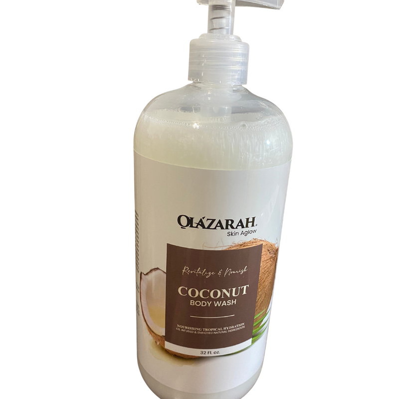 OLAZARAH Coconut Revitalize & Nourish Body Wash, Infused w/Coconut Oil, 32 Fl. oz.