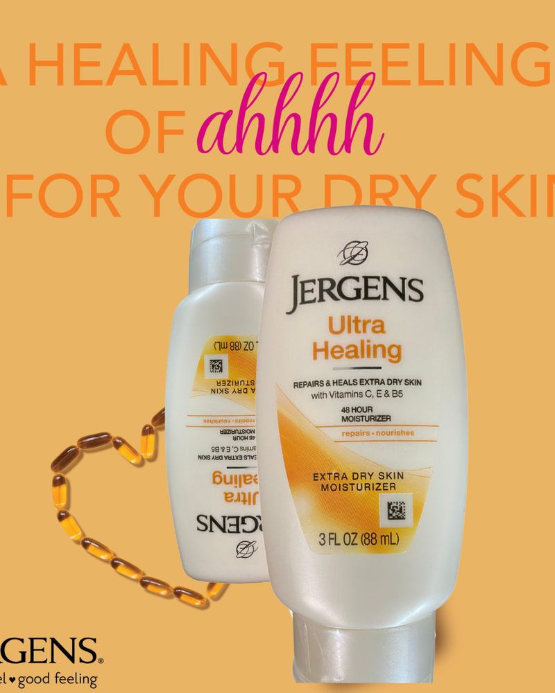 Jergens Hand & Body Lotion for Dry Skin – Deep Moisturizing Formula, (2 pcs), 3 oz