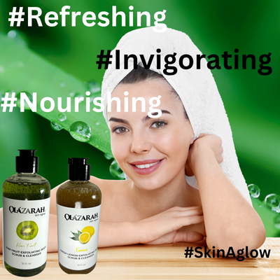 Lemon and Kiwi Exfoliating Refreshing, Invigorating Body Scrub & Cleanser for Women/Men, Paraben Free, Vegan Friendly (Bundle), 20 fl. oz