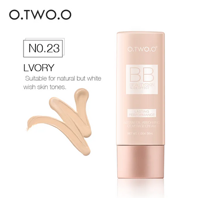 Lasting Performance BB Beauty Skin – Nude Effect Lightweight BB Liquid Foundation Cream, Suitable for All Skin Types – Shade #23 (Ivory)