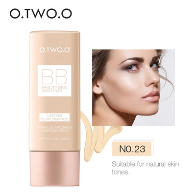 Lasting Performance BB Beauty Skin – Nude Effect Lightweight BB Liquid Foundation Cream, Suitable for All Skin Types – Shade #23 (Ivory)