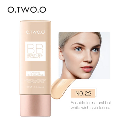 Lasting Performance BB Beauty Skin – Nude Effect Lightweight BB Liquid Foundation Cream, Suitable for All Skin Types – Shade #22 (Natural)