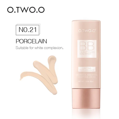 Lasting Performance BB Beauty Skin – Nude Effect Lightweight BB Liquid Foundation Cream, Suitable for All Skin Types – Shade #21 (Porcelain)