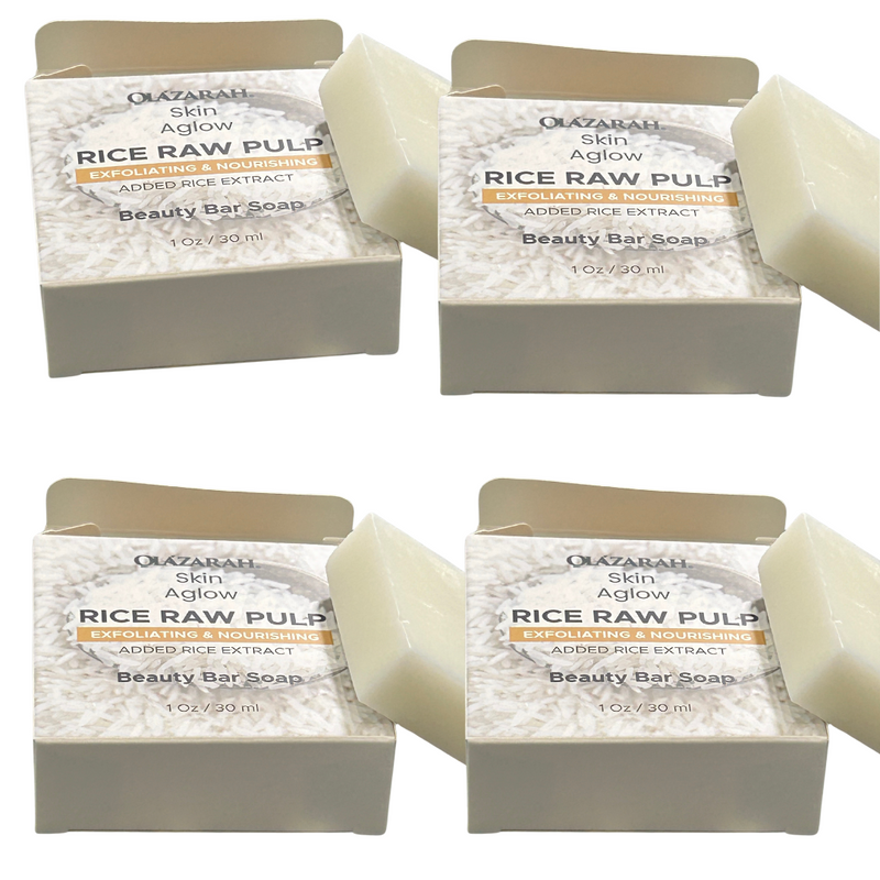 Brightening & Anti-Aging Organic Rice Soap – Hydrating Care for All Skin Types, (4 pkts), 4 oz