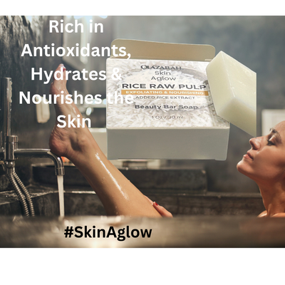 Brightening & Anti-Aging Organic Rice Soap – Hydrating Care for All Skin Types, (4 pkts), 4 oz