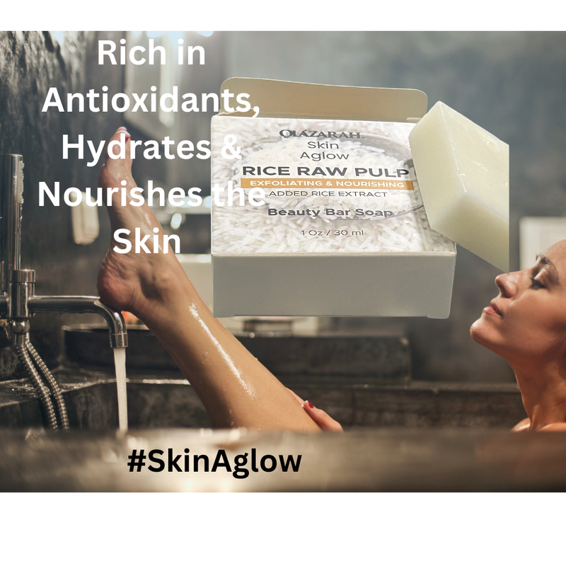 Brightening & Anti-Aging Organic Rice Soap – Hydrating Care for All Skin Types, (4 pkts), 4 oz