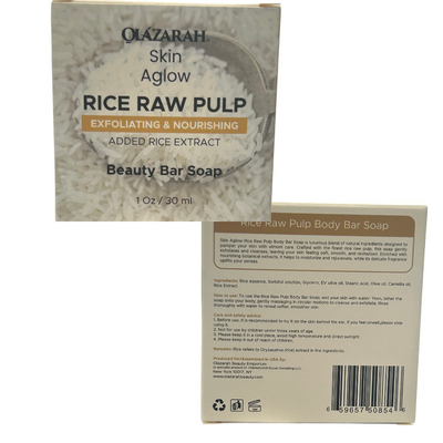 Brightening & Anti-Aging Organic Rice Soap – Hydrating Care for All Skin Types, (4 pkts), 4 oz