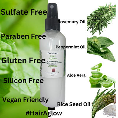 Detangling Leave-In Hair Mist Spray with Rosemary & Mint – Frizz Control, Hydration, and Curl Perfection for All Hair Types